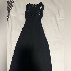 BCBG Black Dress XS Minimalist Preppy Classic Vintage Glam